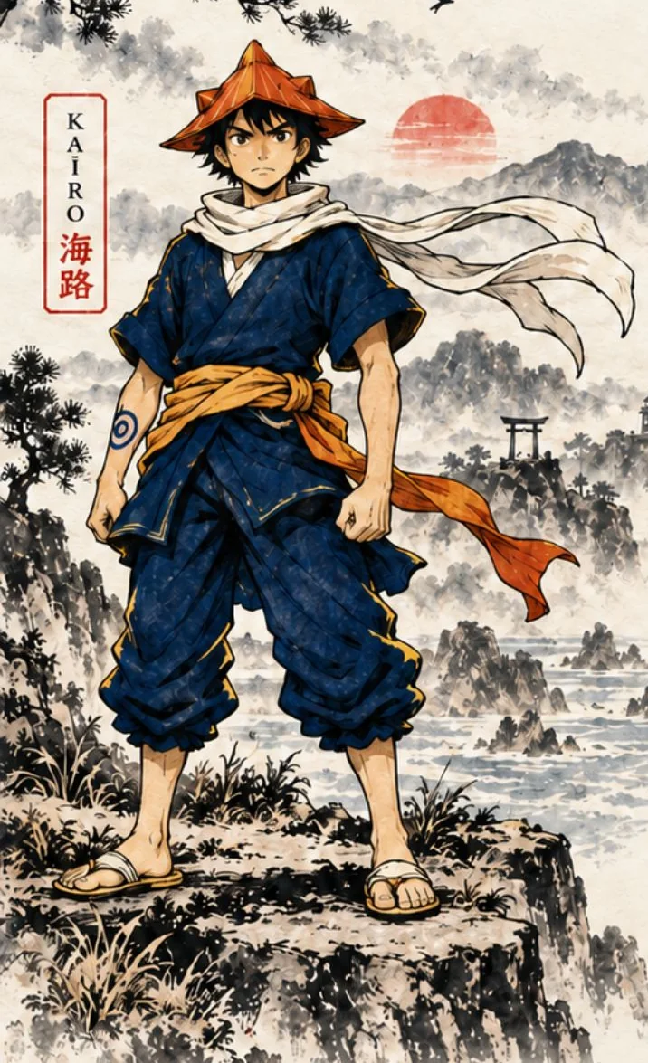 Kaïro’s young sailor facing the sea