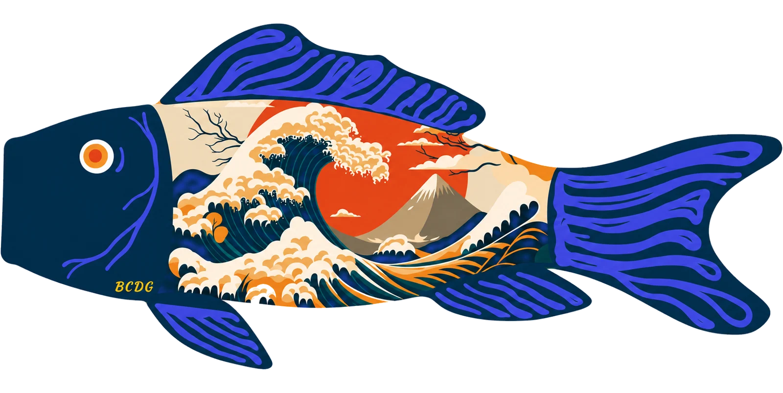 La Vague Bleue Koinobori - by BCDG