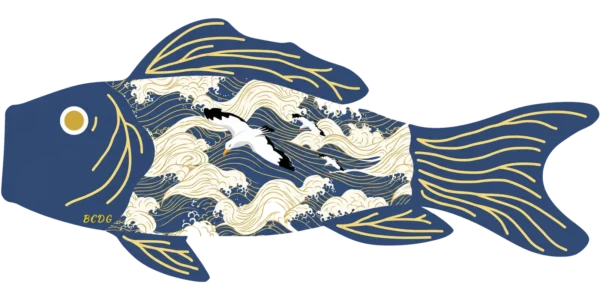 Vagues et Mouettes Koinobori - by BCDG