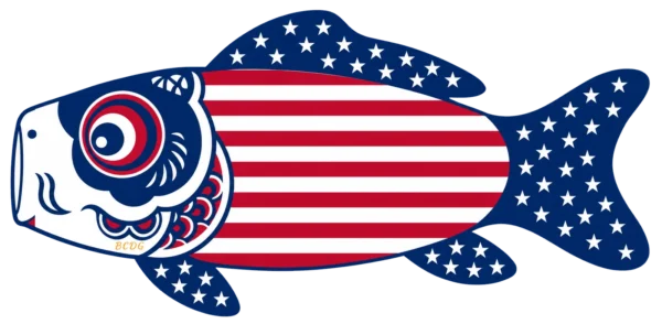 Stars & Stripes Koinobori - by BCDG